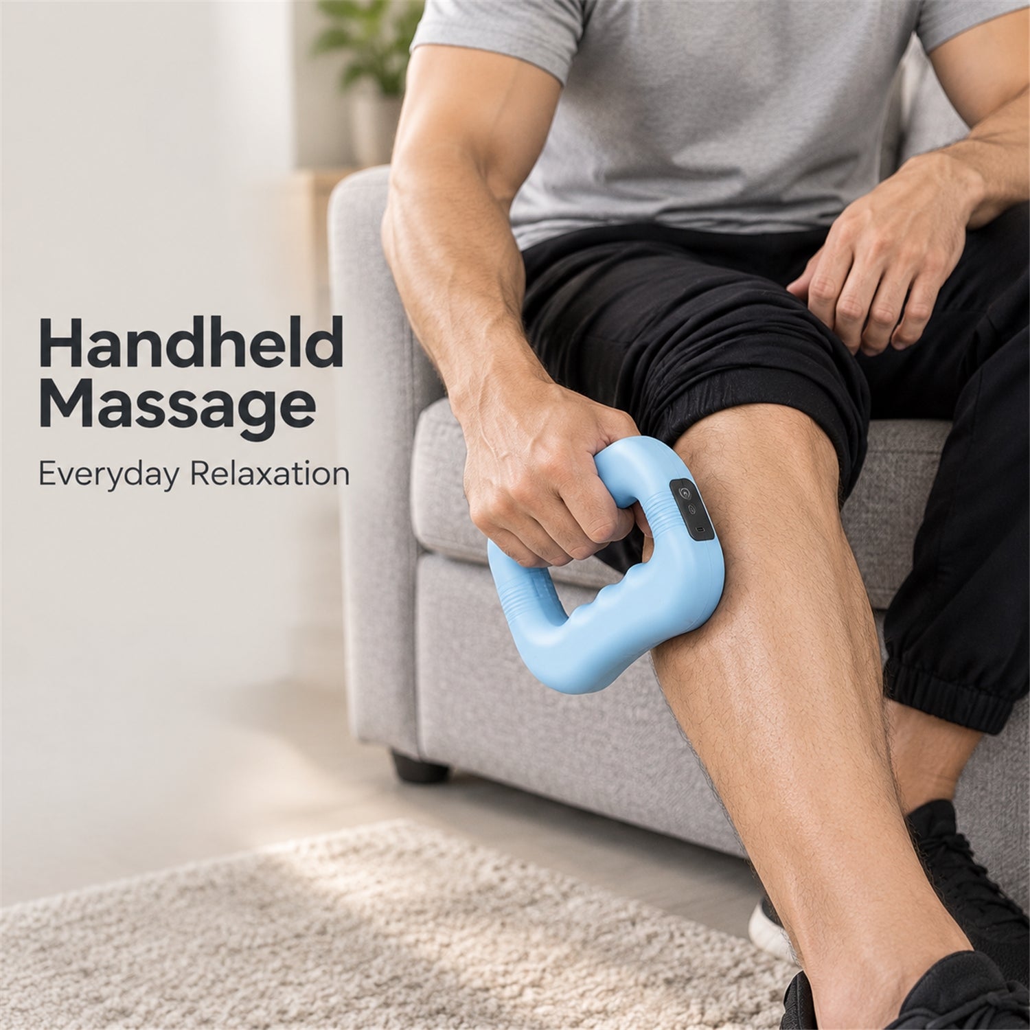Electric Ring Massager With Soft Adjustable Strap And Usb Cable For Relaxation